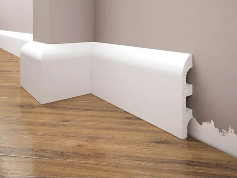 Plinta decorativa alba din duropolimer LPC19 10×2.1x244cm