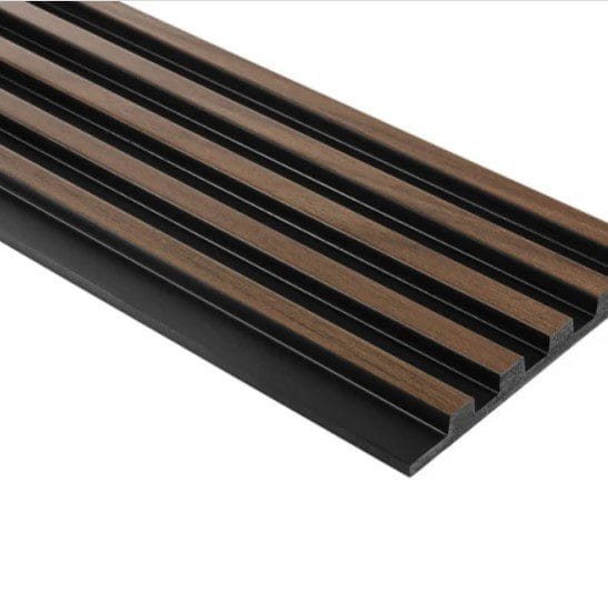 Panou riflat 3D Stejar Inchis premium L0104 din polimer rigid 12×1.2x270cm (riflaj) - imagine 2