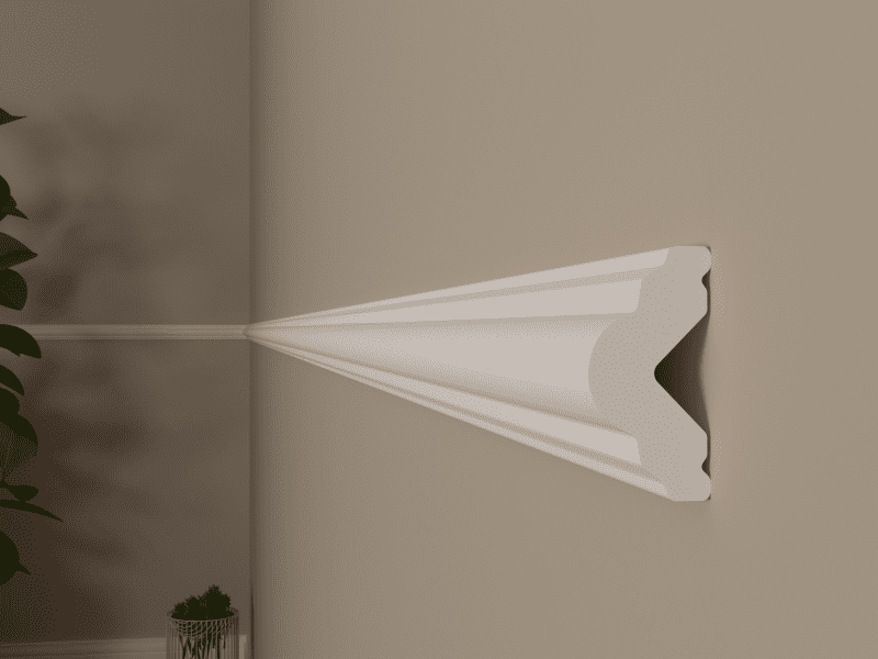 Brau | Profil decorativ alb din polimer  CHP2040 – 4×2×200cm