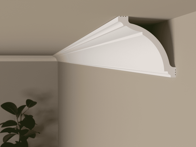 Cornisa decorativa alba din polimer AFRODITA CHP7070 7×7 x 200 cm