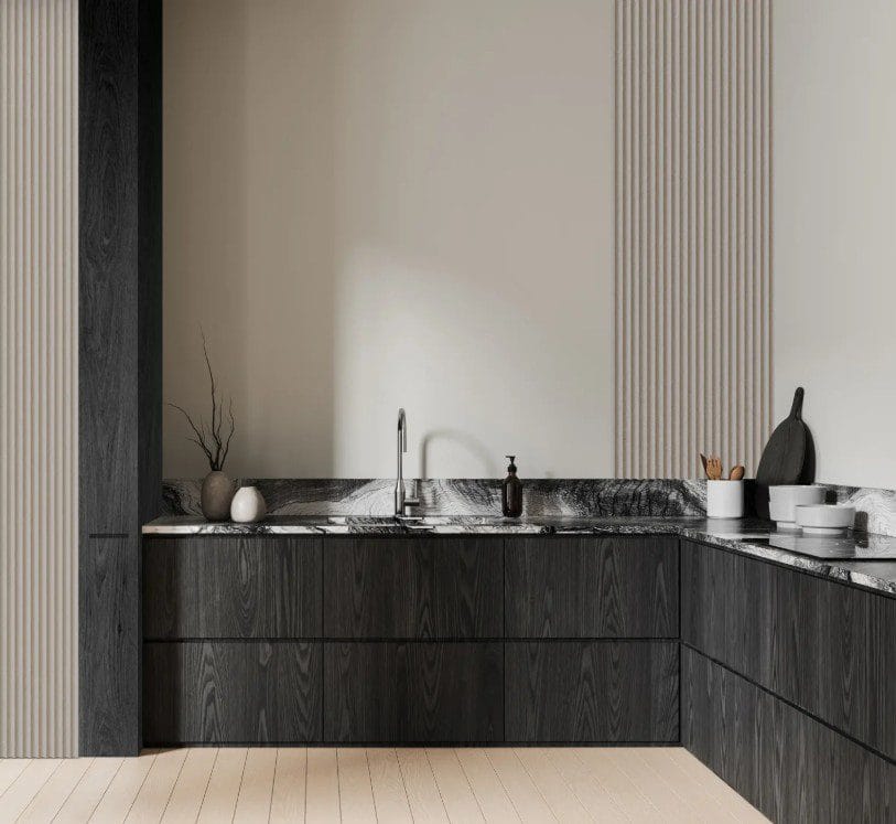 Panou riflat Lamelio 3D premium Gresso din polimer – Stone Grey 25×1,3×270cm (riflaj) - imagine 3