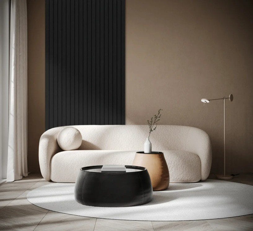 Panou riflat 3D premium Roca din polimer – Onyx Black 25×2×270cm (riflaj) - imagine 3