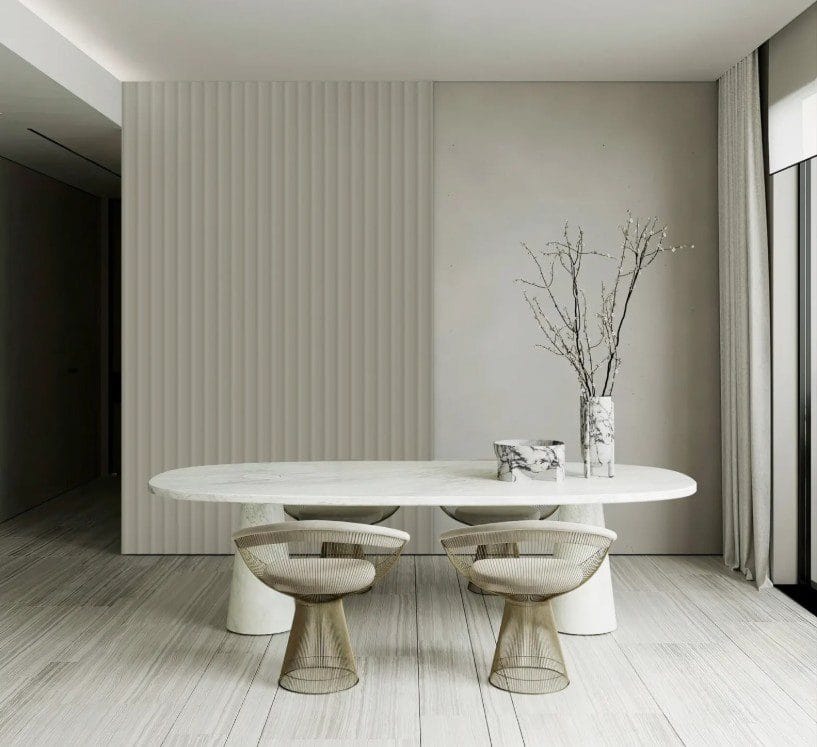 Panou riflat 3D premium Velutto din polimer – Desert Beige 25×1,3×270cm (riflaj)