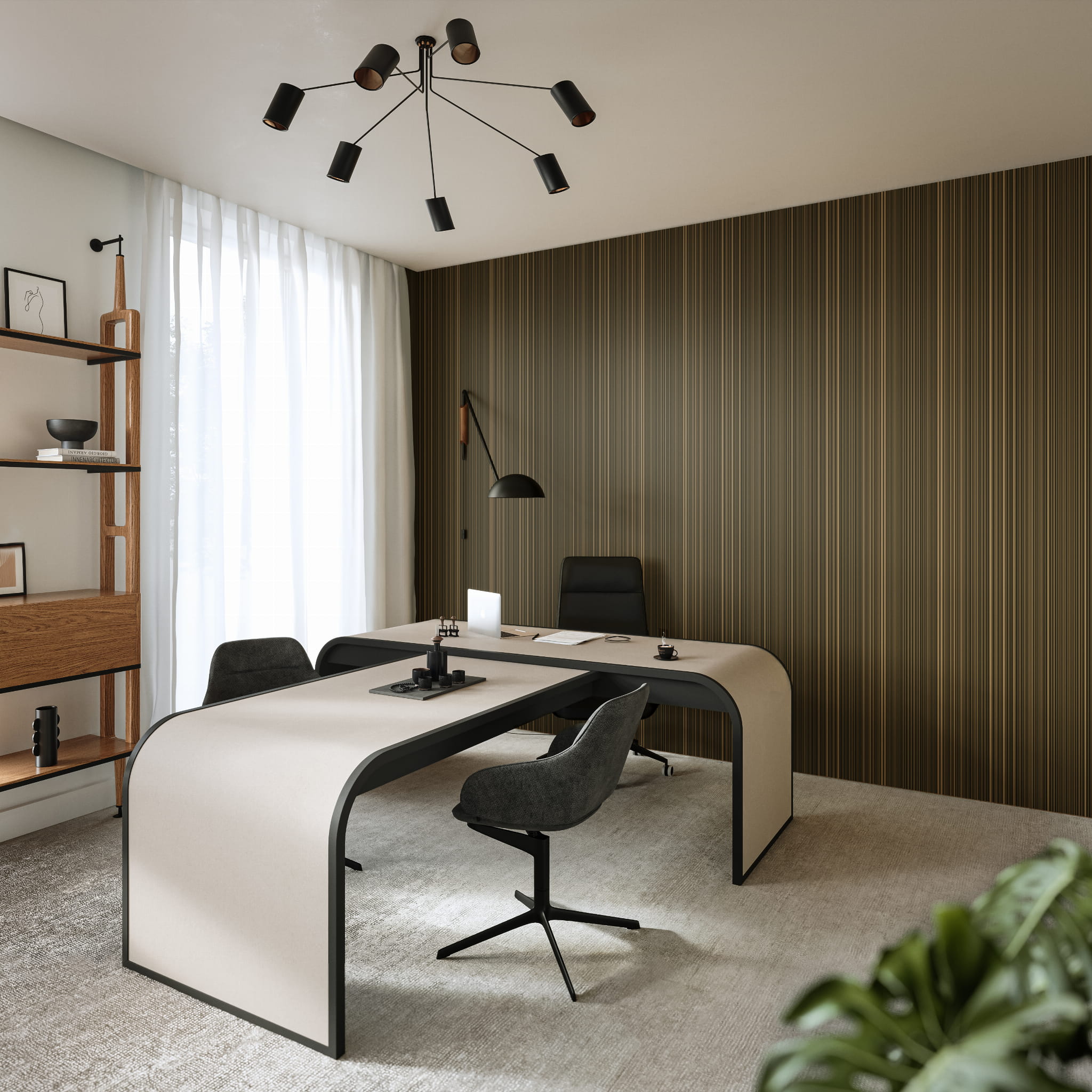 Tapet Premium Vinylpex aspect metalic Harry Glossy Antracit W01-02