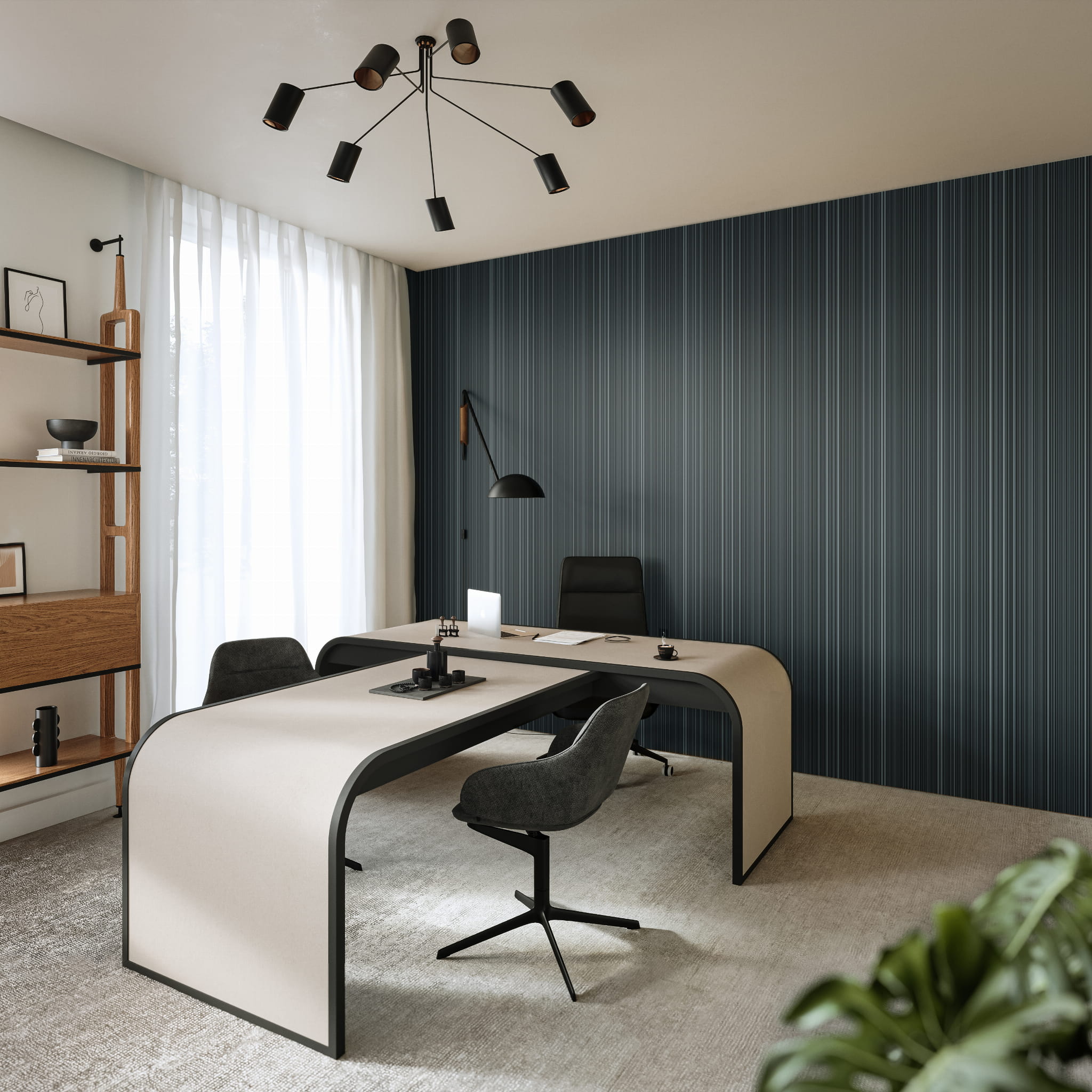 Tapet Premium Vinylpex aspect metalic Harry Glossy Antracit W01-06