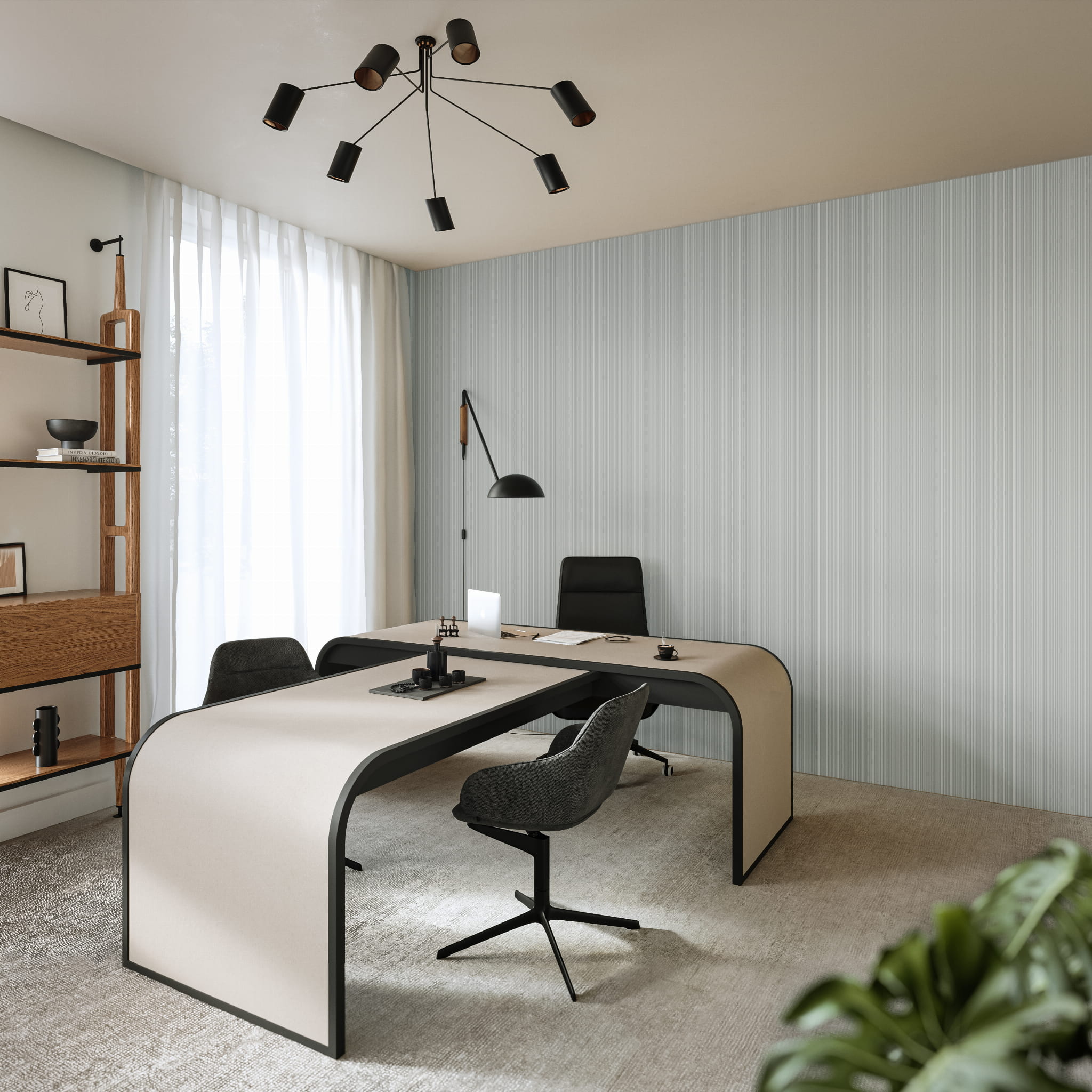 Tapet Premium Vinylpex aspect metalic Harry Glossy Antracit W01-4365