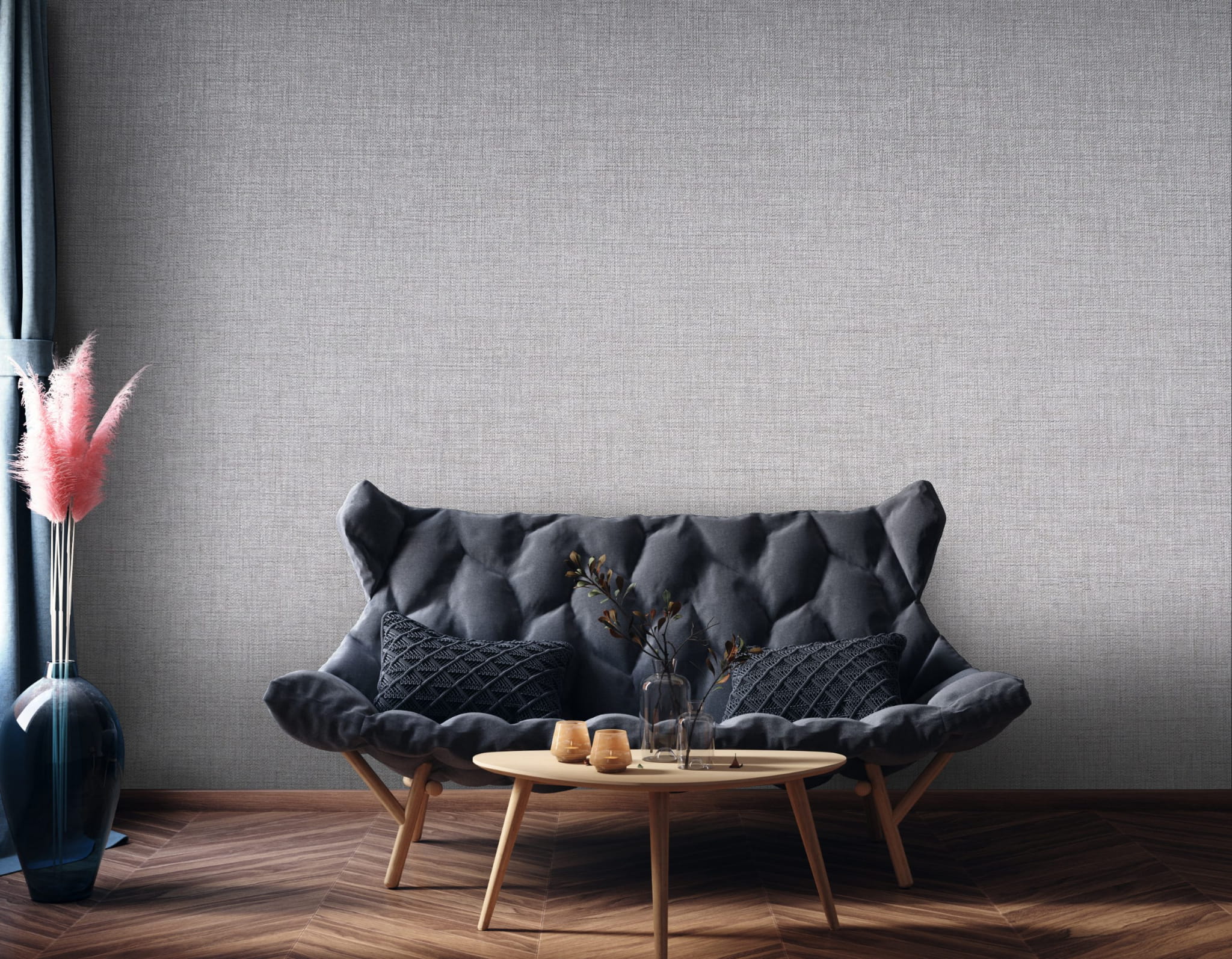 Tapet Premium Vinylpex aspect tesatura Milo Negru W29-056 - imagine 2