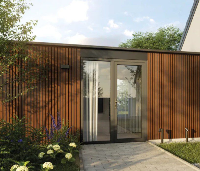 Panou ( Riflaj ) Exterior VOX FrontoMAX3 SXP-06 cu Sistem de Montaj CLICK – Stejar Auriu V-Black