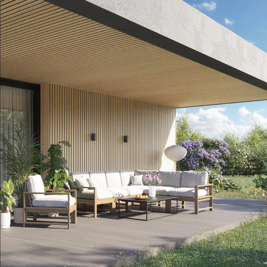 Panou ( Riflaj ) Exterior VOX FrontoMAX3 SXP-06 cu Sistem de Montaj CLICK – Stejar Deschis V-Black