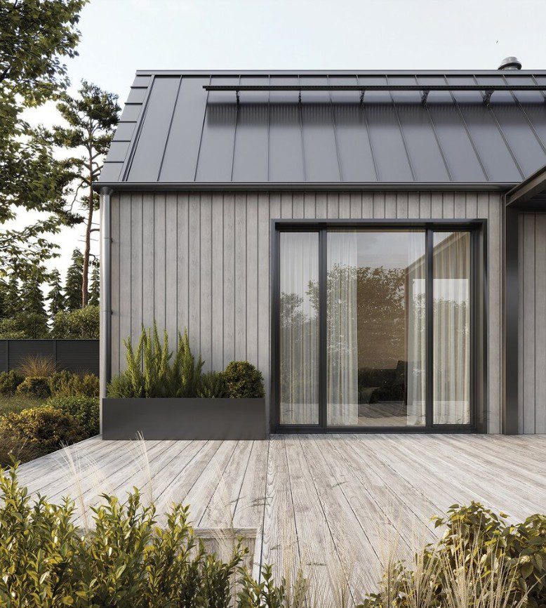 Siding / Lambriu Exterior VOX Fronto MAX3 SV(P) 05 cu Sistem de Montaj CLICK – Stejar Gri