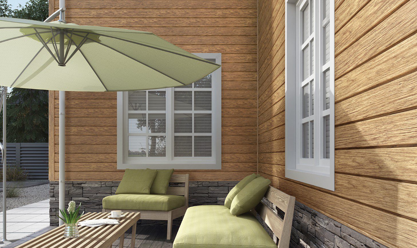 Siding / Lambriu Exterior VOX Fronto MAX3 SV(P) 05 cu Sistem de Montaj CLICK – Stejar Miere