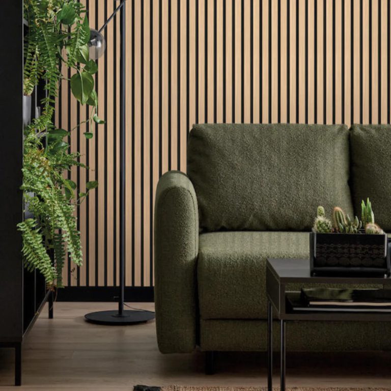 Panou riflat VOX 3D premium Linerio M-Line din polimer – Stejar Negru 12,2×1,2×265cm (riflaj)