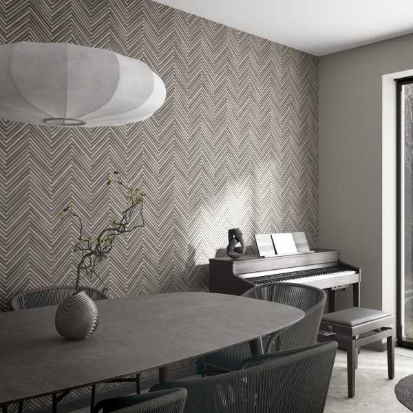 Tapet Marburg Parchet Lemn Travertino 33380 Gri Inchis extralavabil