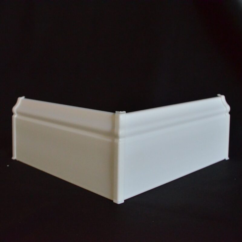 Accesorii Plinta decorativa alba din polimer 10×1.6×220 cm Opal