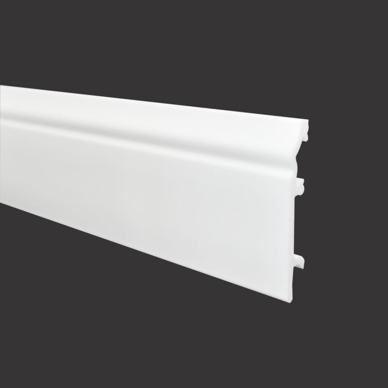 Accesorii Plinta decorativa alba din polimer 10×1.6×220 cm Opal - imagine 3