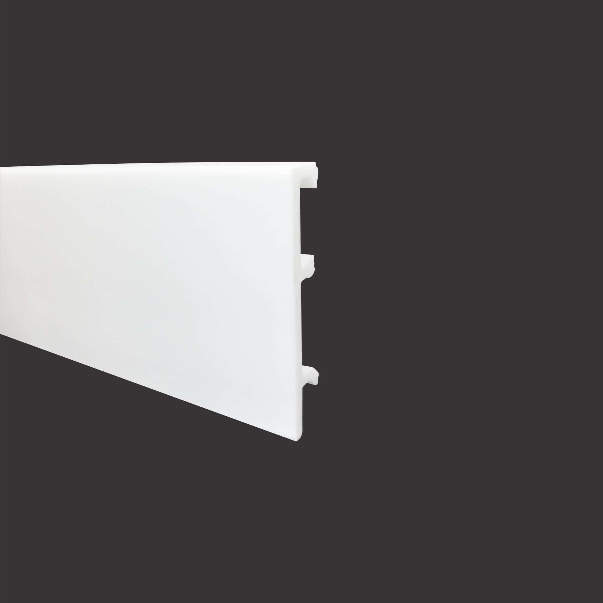 Plinta decorativa alba din polimer 8×1.6×220 cm Onix