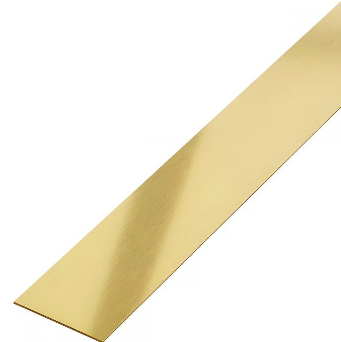 Platbanda Inox Auriu Periat Mat 30x2700x0.6 mm – Profil Decorativ