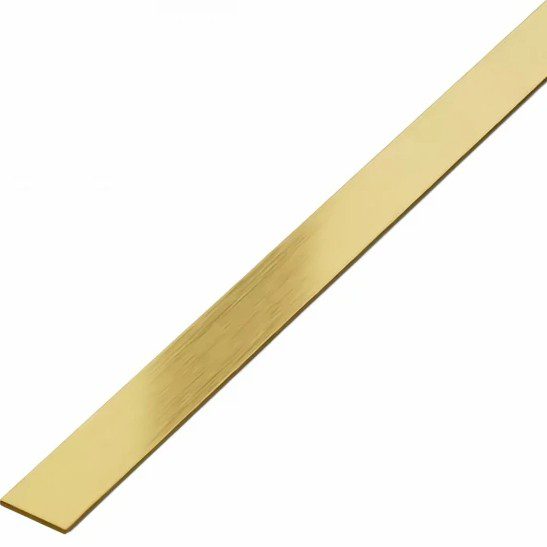 Platbanda Inox Auriu Periat Mat 10x2700x0.6 mm – Profil Decorativ