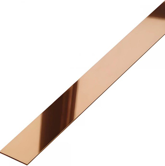 Platbanda Inox Cupru Lucios 15x2700x0.6 mm – Profil Decorativ