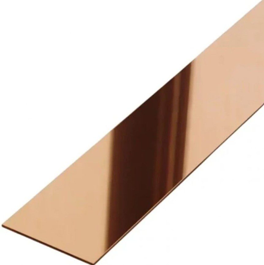 Platbanda Inox Cupru Lucios 20x2700x0.6 mm – Profil Decorativ