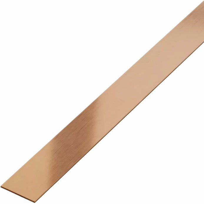 Platbanda Inox Bronz Periat Mat 15x2700x0.6 mm – Profil Decorativ