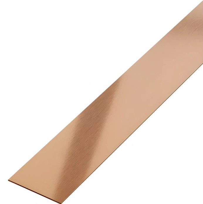 Platbanda Inox Bronz Periat Mat 30x2700x0.6 mm – Profil Decorativ