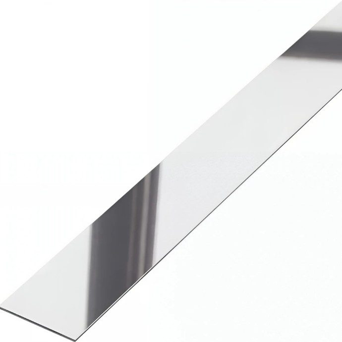 Platbanda Inox Crom Lucios 20x2700x0.6 mm – Profil Decorativ