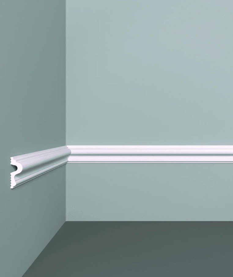 Brau | Profil decorativ alb din polimer CHB2310 – 2,3×1×200cm