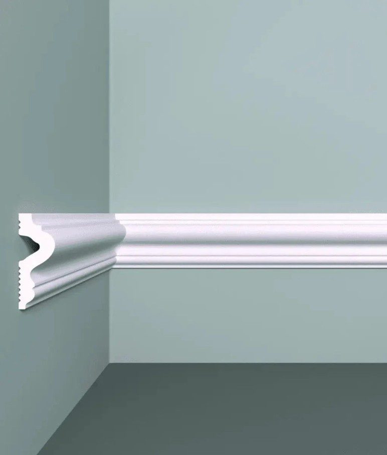 Brau | Profil decorativ alb din polimer CHB4020 – 4×2×200cm