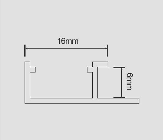 Profil Aluminiu Panouri WPC 5/8mm – profil banda LED terminal - 5510 - imagine 2