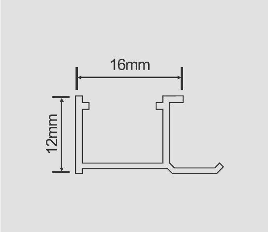 Profil Aluminiu Panouri WPC 5/8mm – profil banda LED terminal – D1023 - imagine 2