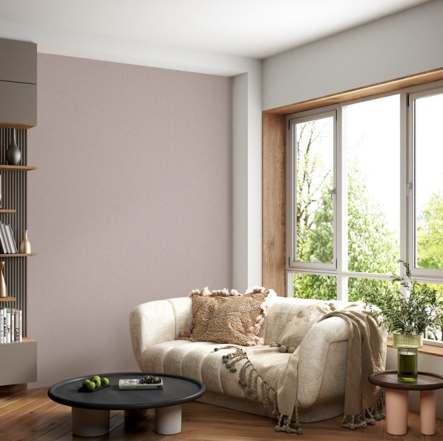 Tapet Majidi Material Textil Linen 28333-9 Roz Pudra extralavabil